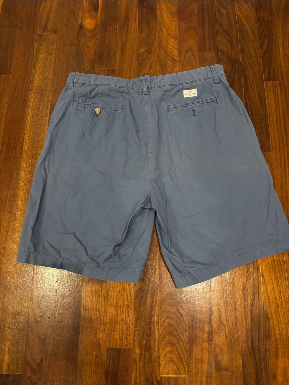 Vineyard Vines Slate Blue Flat-Front Men's Shorts
